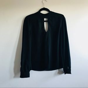 Black chiffon choker top blouse